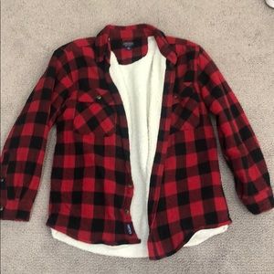 Mens Fleece Lined Flannel